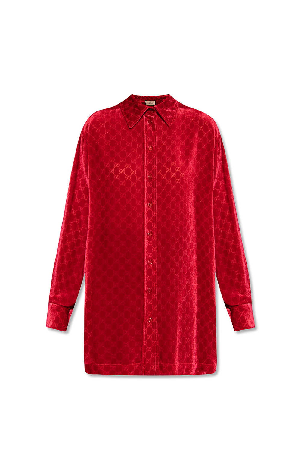 GenesinlifeShops Canada - Red Velour shirt Gucci - denim jacket 